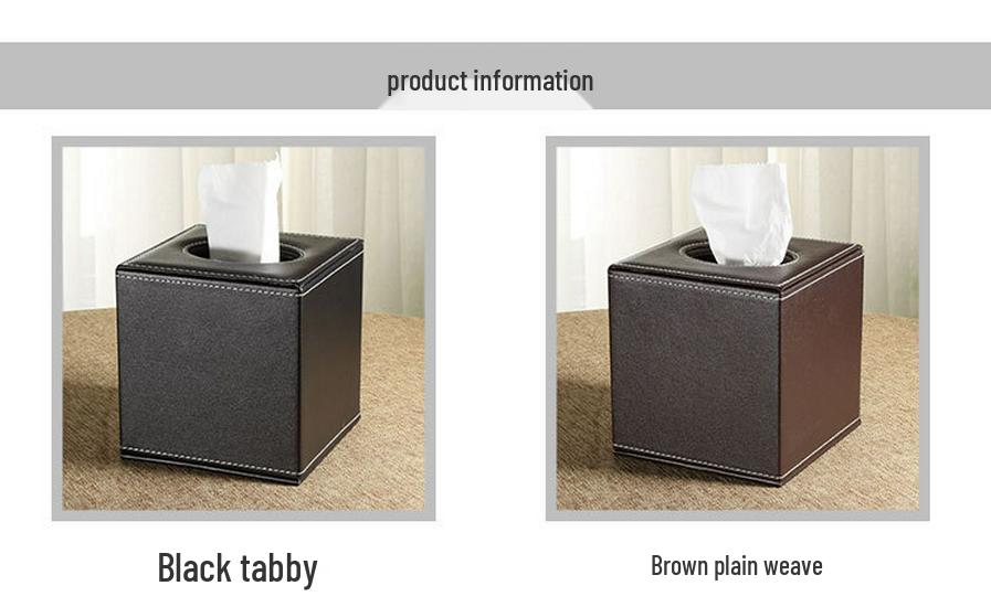 Creatieve PU Vierkante Tissuebox voor Thuis of Hotel - Koffietafel Rolpapierhouder