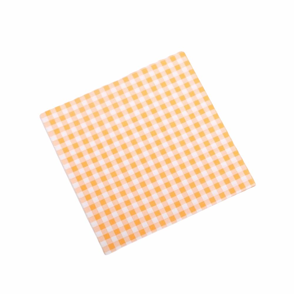 100PCS/Pack Disposable Oil-absorbing Paper Food Grade Colorful Grid Oil-Proof Paper Oil-Resistant Safe Material Baking Paper
