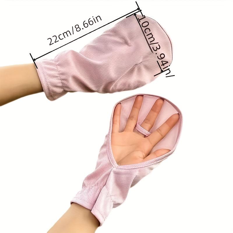 Women's Sporty Gloves Lightweight Breathable Elastic Fit Pastel Pink for Cycling Outdoor Activities & Summer Sun Safety, Clothing