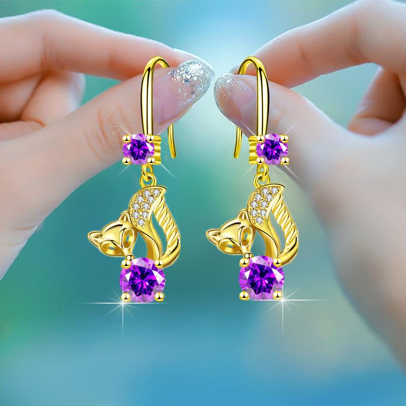 Original Net Red Fox Ear Hook Female Ins Niche Design Earrings Fashion Earrings