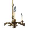 Vintage 1950s Rococo Chandelier 8 Light Antique Brass Copper Ceiling Light Fixture Luxury Home Decor