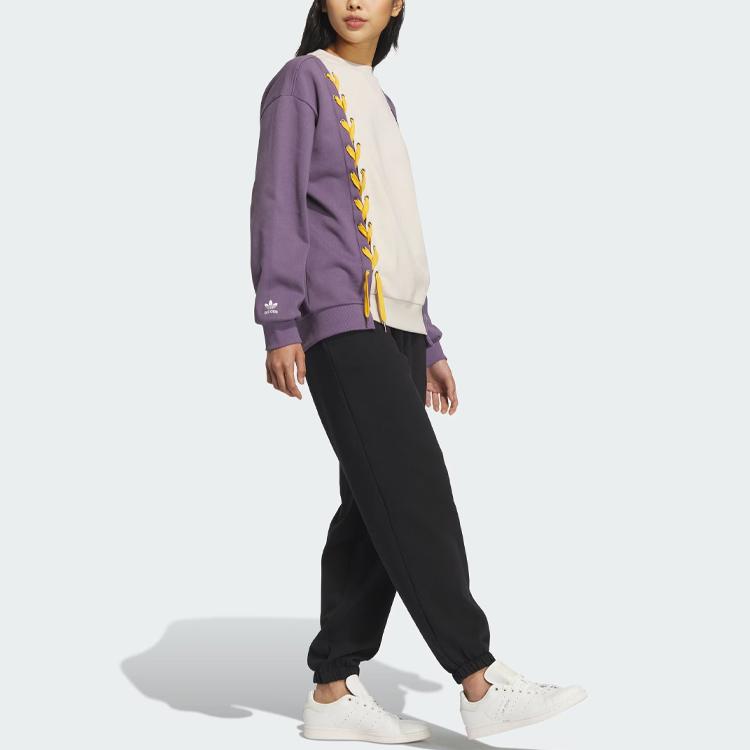 Adidas Originals Trefoil Joggers With Letter Logo Embroidery Women Bottoms Black IN1028