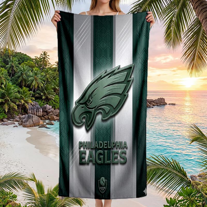 Philadelphia Eagles Fashion Beach Towel Portable Soft Quick Dry Towel For Swimming Camping Holiday Use
