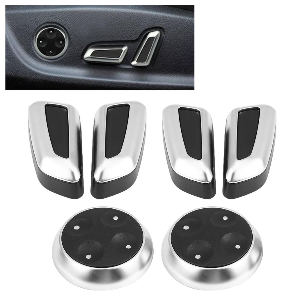 6Pcs Car Seat Adjustment Knob Button Switch Cover Trim for A3 A4 A5 A6 Q3 Q5