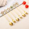 Stainless Steel Spoon Fork Cutlery Set Cute Christmas Pendant Dessert Spoon Coffee Stirrer Spoon Hand Accessory Cuchara Pequeña