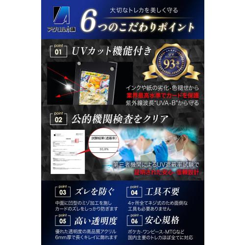 [93.8% UV Protection] Acrylic Honpo Screw-Down Card Stand, Trading Card Display Case Holder, Trading Card Frame with Groove for Storage, Display, and