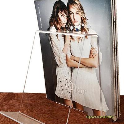 Double-Sided Acrylic Book Display Stand for A5/A4 - Transparent Bookend for Libraries and Bookstores