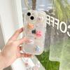Applicable To IPhone14 Three Dimensional Wavy Rabbit Soft Shell Apple 16 15 Rainbow Ice Cream Bracelet Mobile Phone Case