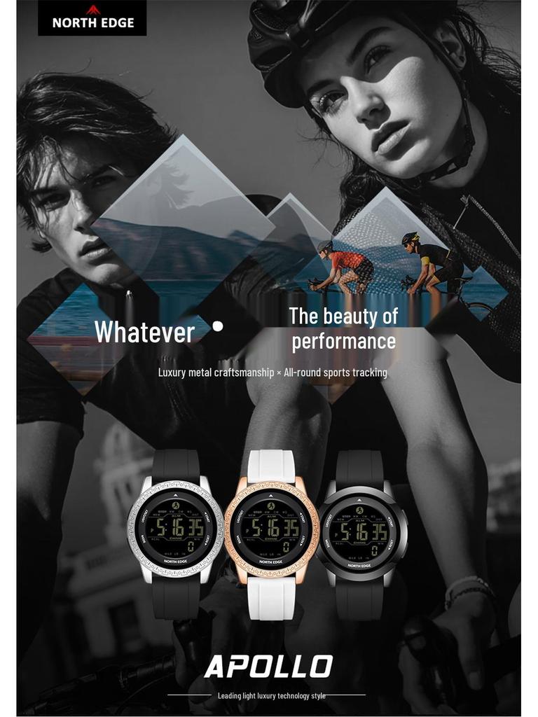 Lory Waterproof Shockproof Smart Pedometer Watch with Alarm and Straight Strap for Men and Women