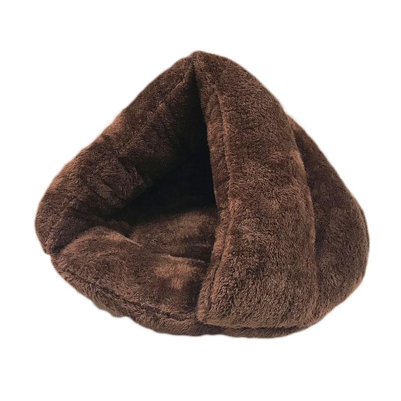 

Треугольное кошачье гнездо, зимнее теплое гнездо для домашних животных, коврик для собак, утолщенный спальный мешок, юрта, тапочки-гнездышки S