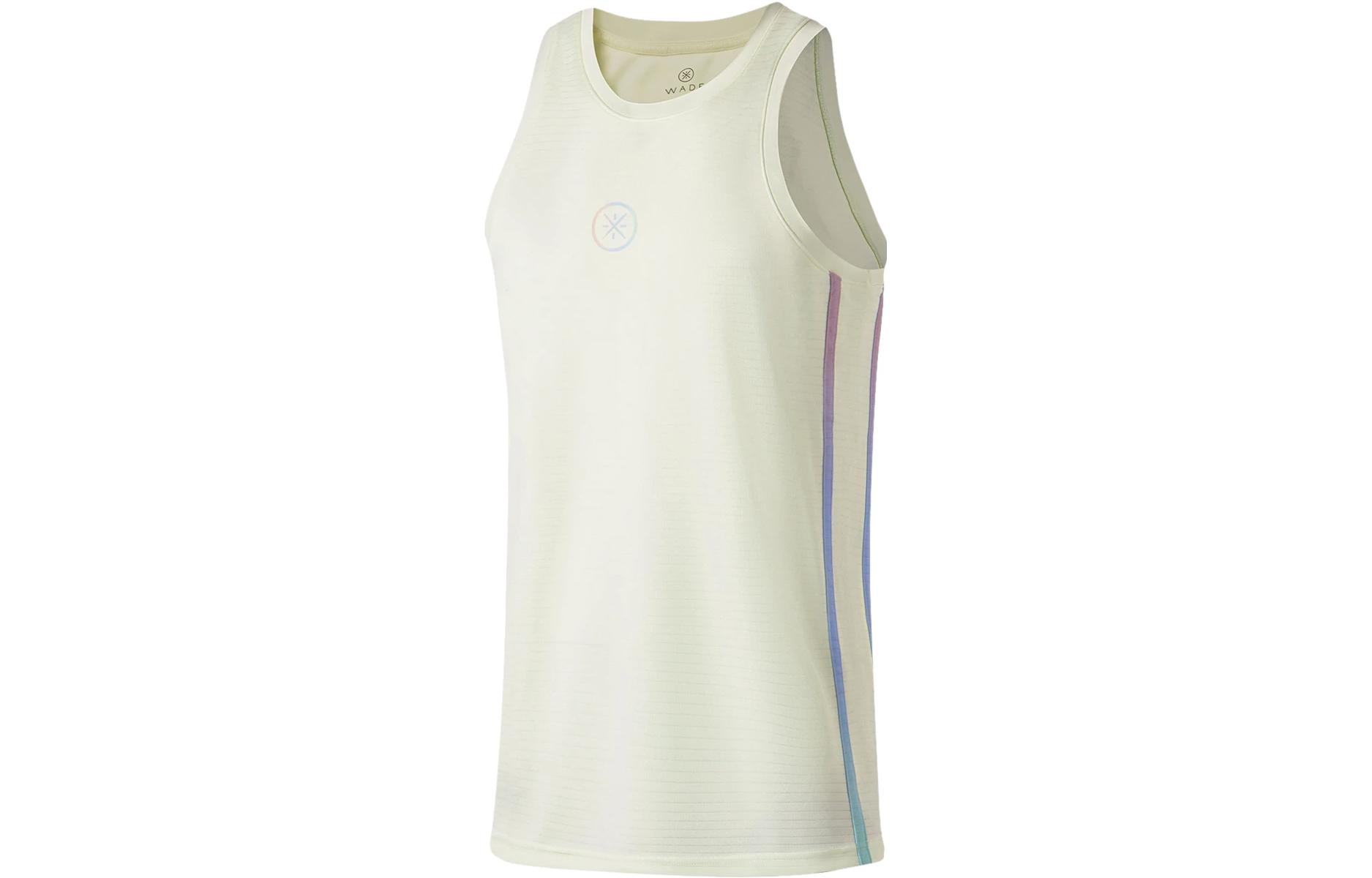 Li Ning Tank Tops Men s White Crew Neck Moderate Racerback AAYT013-3 XXXL