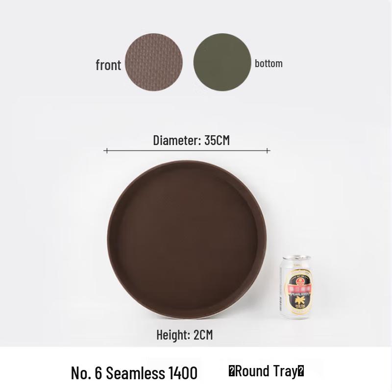 SIFAR Round Non-Slip Plastic Serving Tray