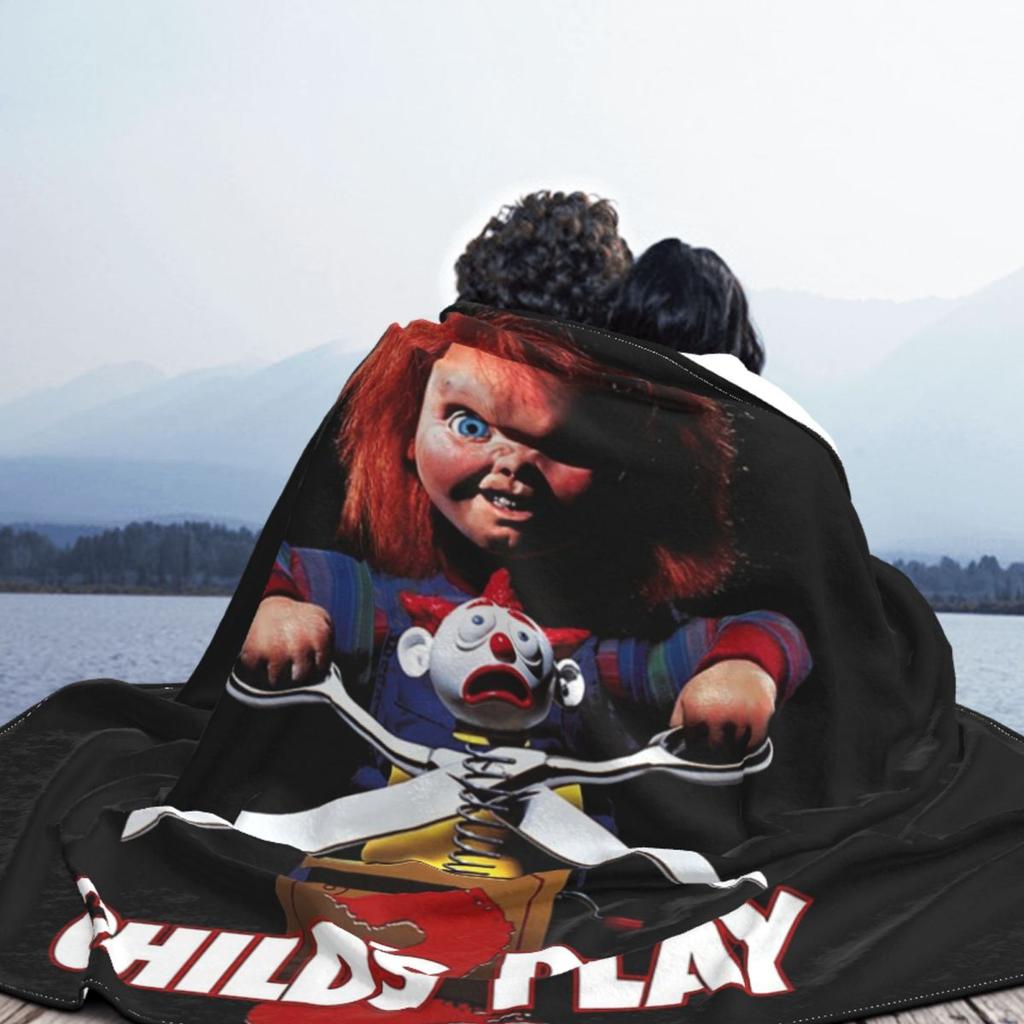 Chucky See You In Hell Blankets Soft Warm Flannel Throw Blanket Bedspread for Bed Living Room Picnic Travel Home Sofa