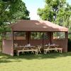 Vidaxl Pop-Up Party Tent with 3 Walls, Brown
