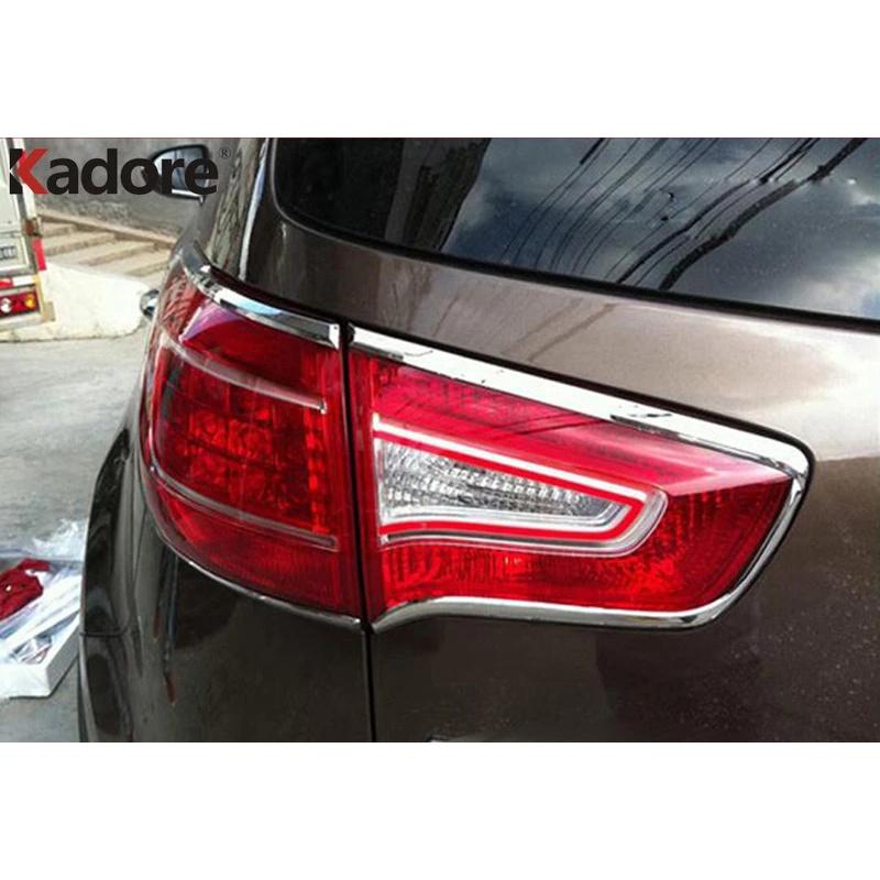 For Kia Sportage 2010 2011 2012 2013 2014 2015 Chrome Rear Tail Light Lamp Cover Trim Taillight Frame Trims Car Accessories