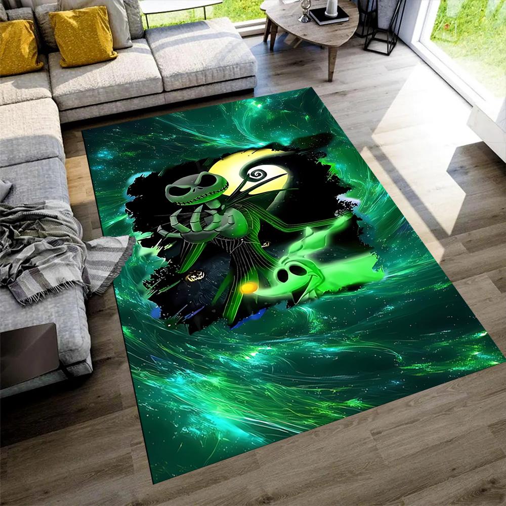 Jack Skellington Area Rug Suitable for Kitchen Dormitory Game Room Foyer Antislip Carpet Decorate Offices Best for Christmas