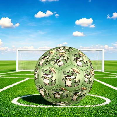 1pc Rainy Crocodile Parade Size 5 Soccer Ball Professional Match Training Football Indoor &Outdoor Sports Ball Lightweight Durable C6536