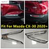 Für Mazda CX-30 - 2025 Auto Front Heck Nebelscheinwerfer Dekoratives Lichtband Augenbrauenabdeckung Verkleidung ABS Chrom Kohlefaser Zubehör