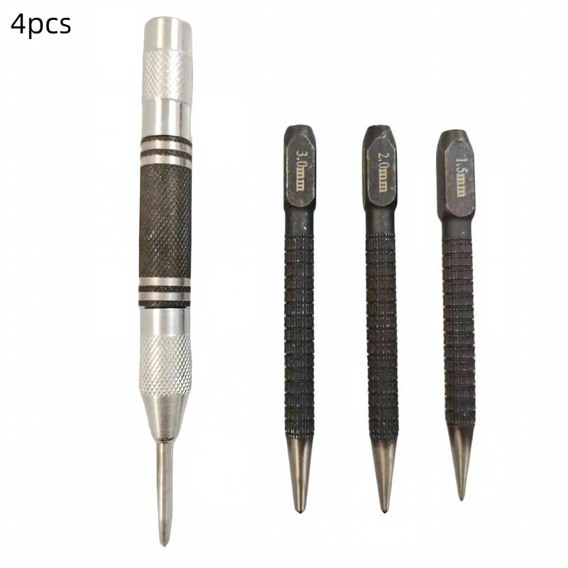 Carbon Steel Center Punch Set Non Slip Grip 1.5Mm 2Mm 3Mm For Woodworking Metal Drilling Positioning