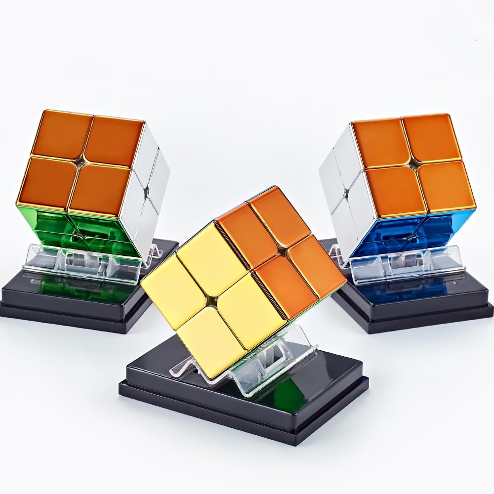 Bucubke Cyclone Boys 2x2 Magnetic Mirror Reflection Cube Puzzle, Cyclone Boys 2x2 M [Authentic] Metallic Cube, No Stickers, Magnetic Version, 2x2x2 M