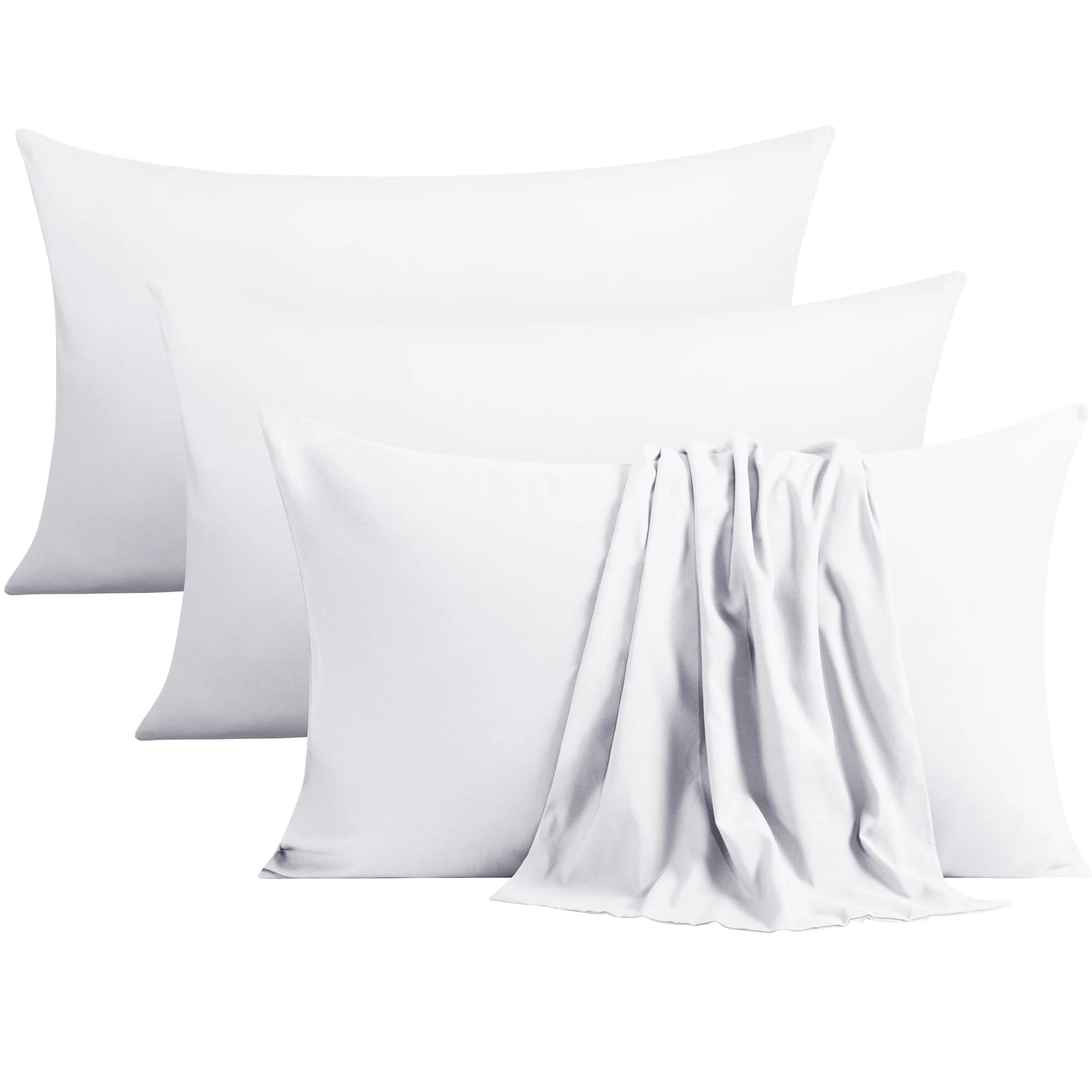 4-pack effen microvezel kussenslopen envelopsluiting machinewasbaar geweven stof voor slaapkamer en woonkamer decoratie 50x75cmX4