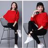 Knit  Pullover Sweater Women's Batwing Sleeve Sweater Coat Loose Large Size Batwing Sweater Short Outer Wear
