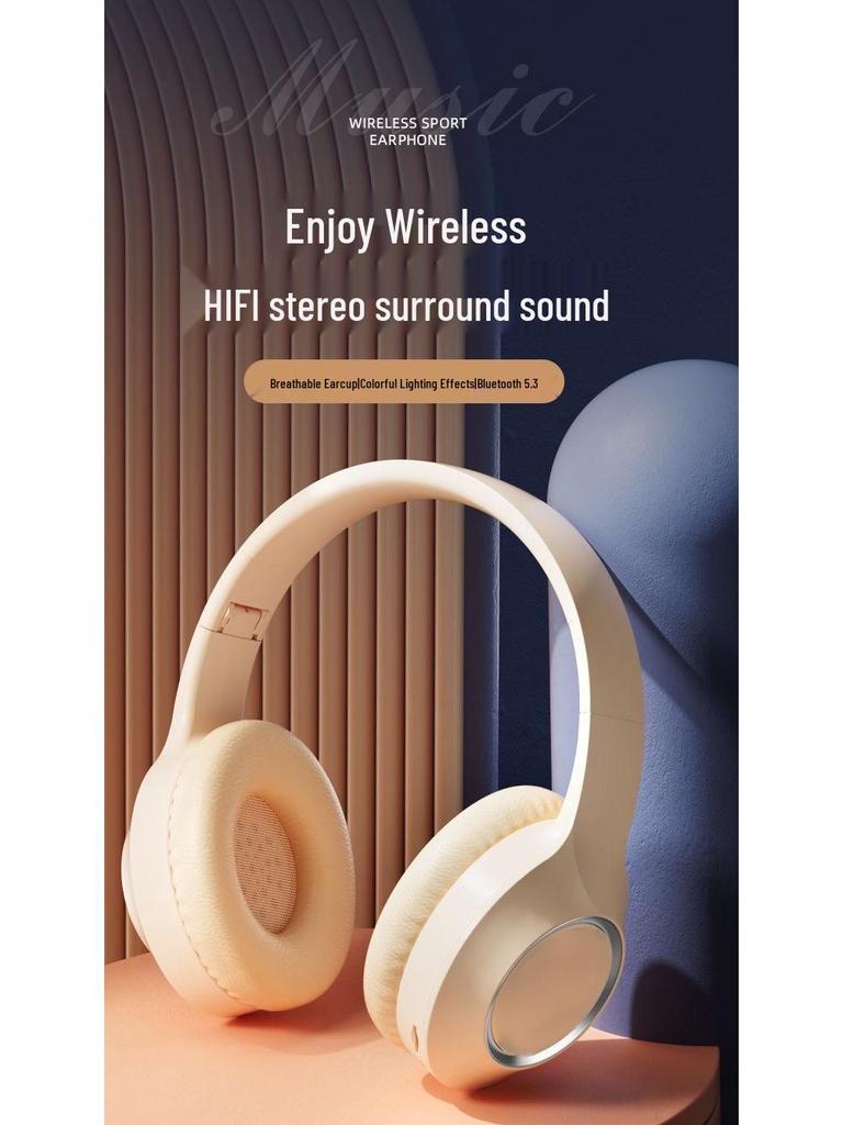 Bluetooth Over-Ear Wireless Headphones for Gaming and Music with Heavy Bass