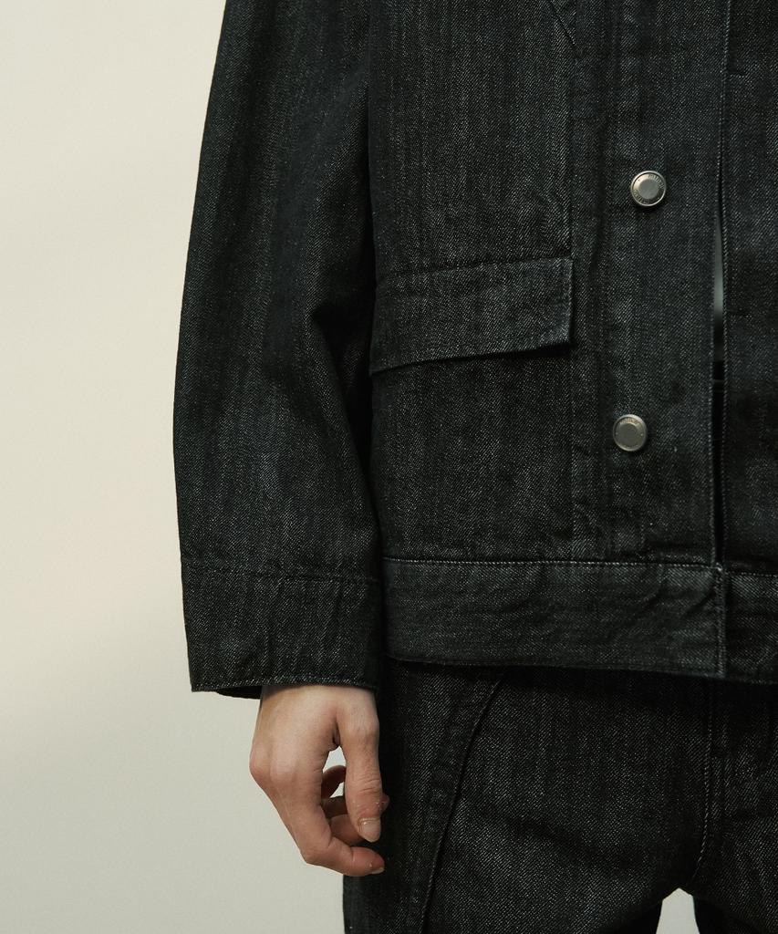 Minav Vertical Denim Chore Jacket [Graphite]
