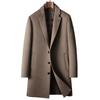 Men's 2026 Autumn/Winter Mid-Length Wool Trench Coat with Detachable Down Liner