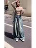 Plus Size Women's High Waist Retro Wide Leg Jeans - Slimming Loose Straight Leg for Spring/Summer