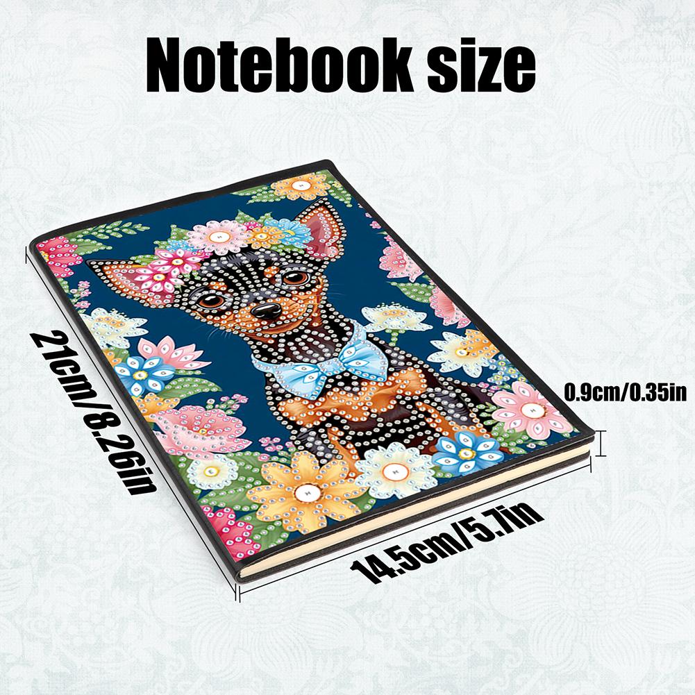 Cute Animal 5D Diamond Painting Notebook DIY Diamond Art Diary Book Journal Notebook Diamond Art Diary Book for Adults Kids