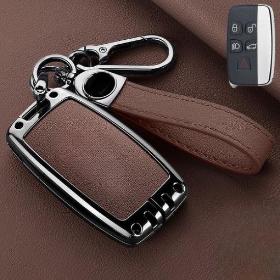 Zinc Alloy Leather Car Key Fob Case Cover For Land Rover Range Rover Sport LR2