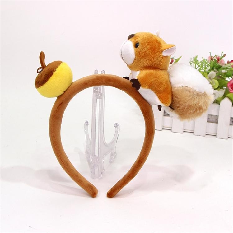 Squirrel Anime Acorn Headpiece for Party Stage Birthday Face Wash Hairbands Stage Headwear Photo Props