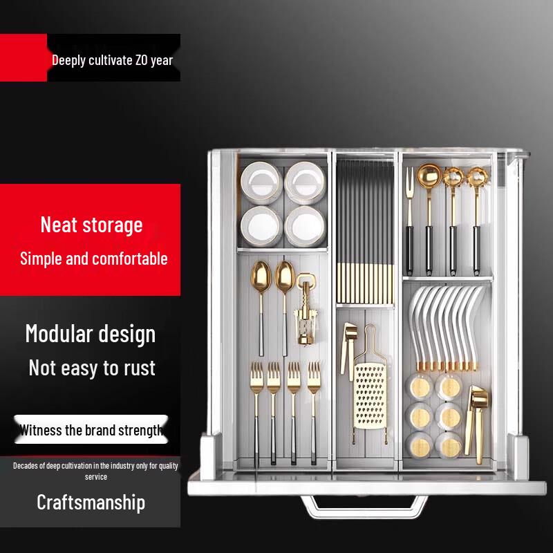 

Kitchen Cabinet Built-in Cutlery Drawer Organizer