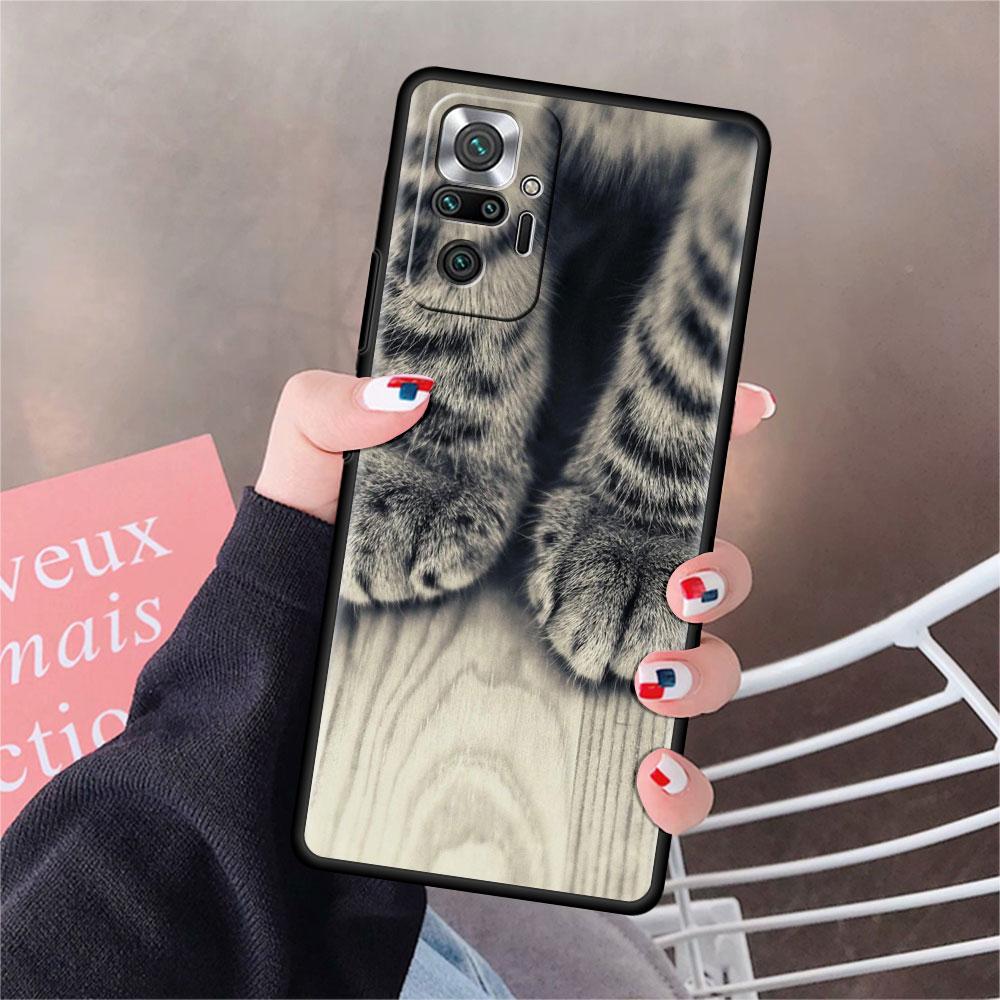 

Чехол для Xiaomi Redmi Note 10 9 11 Pro, мягкий чехол для телефона 10S 9S K40 8 9A 9C 9T 7 10C 8T, силиконовый чехол, милый Aniaml Cat Shell Sac Redmi K40