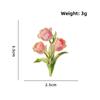 Botanical Design Enamel Flower Pins Assorted Colors Lapel Brooches Flower Brooches  Birthday Gift