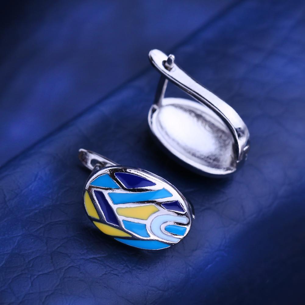 KNIKOO Blue Clip Earrings For Women Fashion Stud Earrings Jewelry For Wedding Party Gifts