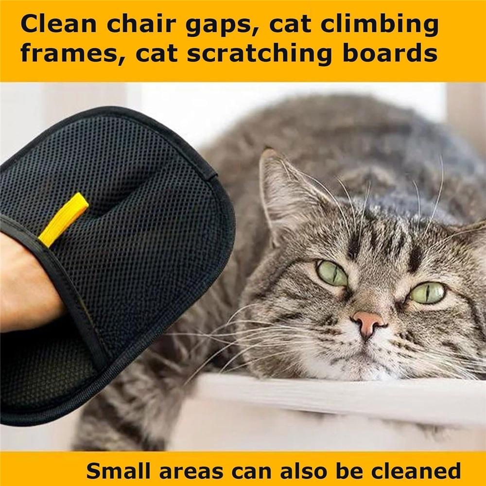 2-Pack Pet Hair Removal Gloves, Static-Cled Pet Hair Removal Gloves, Reusable Pet Grooming Tool, Ideal For Bathing, Hair Removal, And Grooming