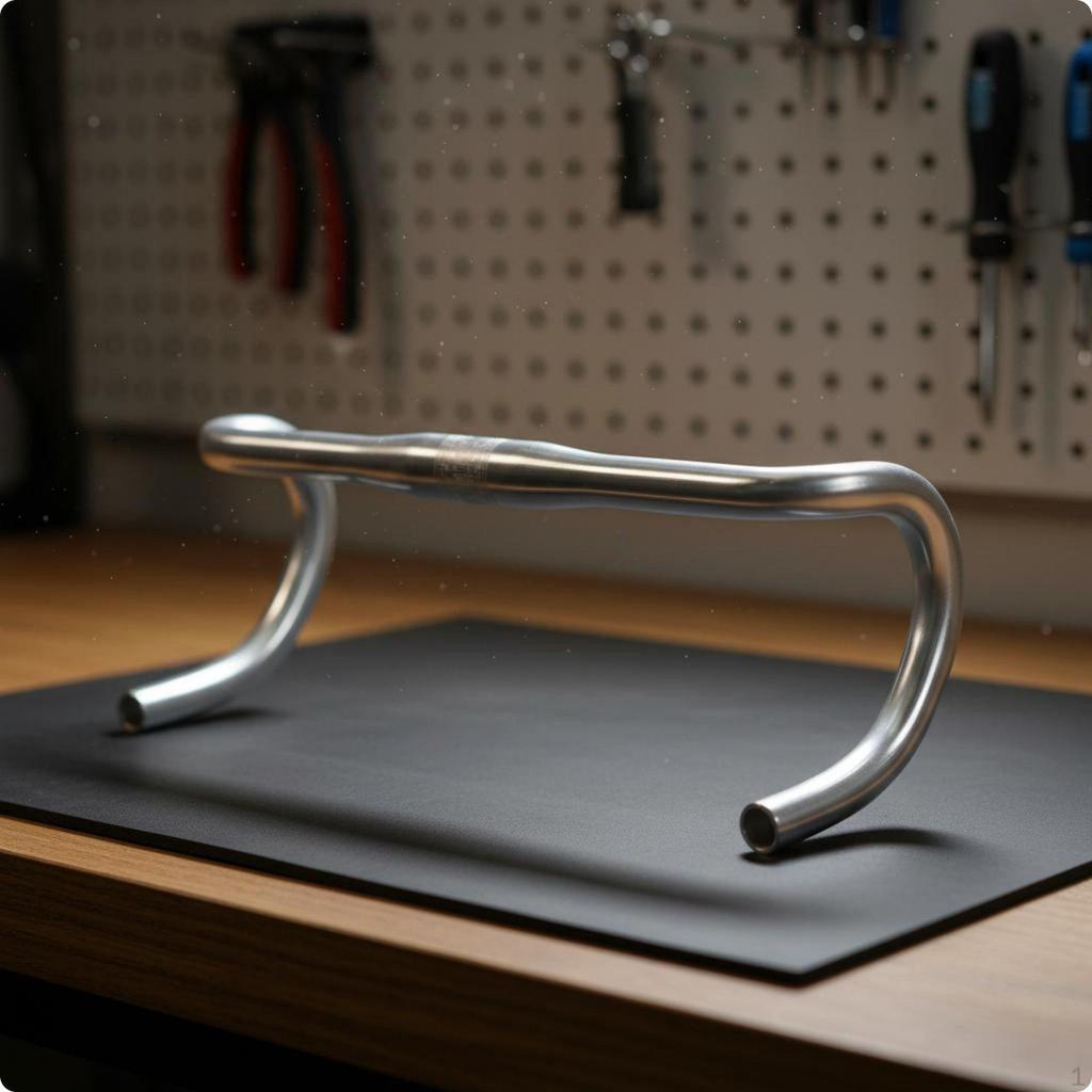 Gravel Drop Handlebar Polished Finish Anodized Aluminum Wide Splay Flared Bar Silver