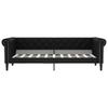 Vidaxl Sofa Z Funkcją Spania, Czarna, 90X190 Cm, Sztuczna Skóra