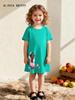 Summer Girls' Cartoon Puppy Embroidered Princess Dress