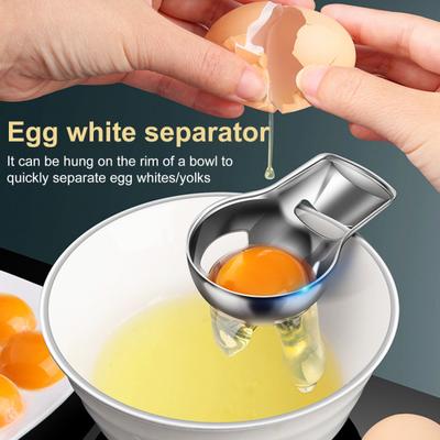 Eigelbtrenner aus Edelstahl, professionelles Backwerkzeug mit Aufhängehaken, Präzisionsfilter, Küchengerät zum Backen von Kuchen, Muffins und Baisers