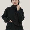 CHIQUITA Check Cotton Long Scarf Black 250810BK