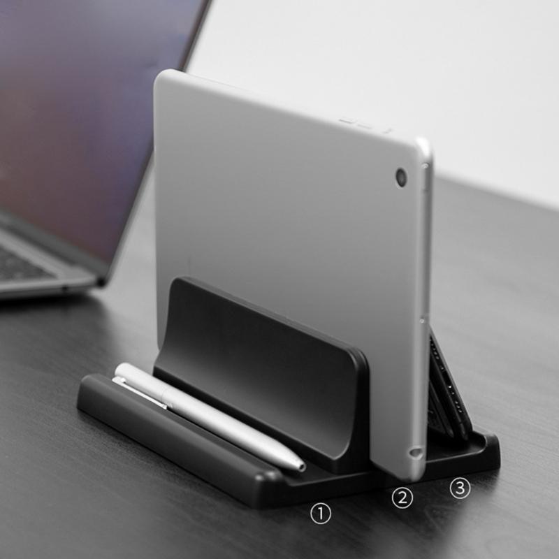 Pionowy Stojak na Laptop Regulowany Biurkowy Dock na Notebook Pionowy Stojak na Laptop Oszczędzający Miejsce na Laptop Notebook