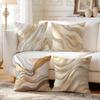 4 st Beiga Guldiga Marmorerade Kuddar Kuddfodral Polyester Kuddfodral Prydnadskudde Kuddfodral Hem Bil Soffa Dekor