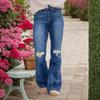 Women Baggy Mid Waist Jeans Wide Leg Loose Denim Pants Straight Leg Cropped Barrel Jeans