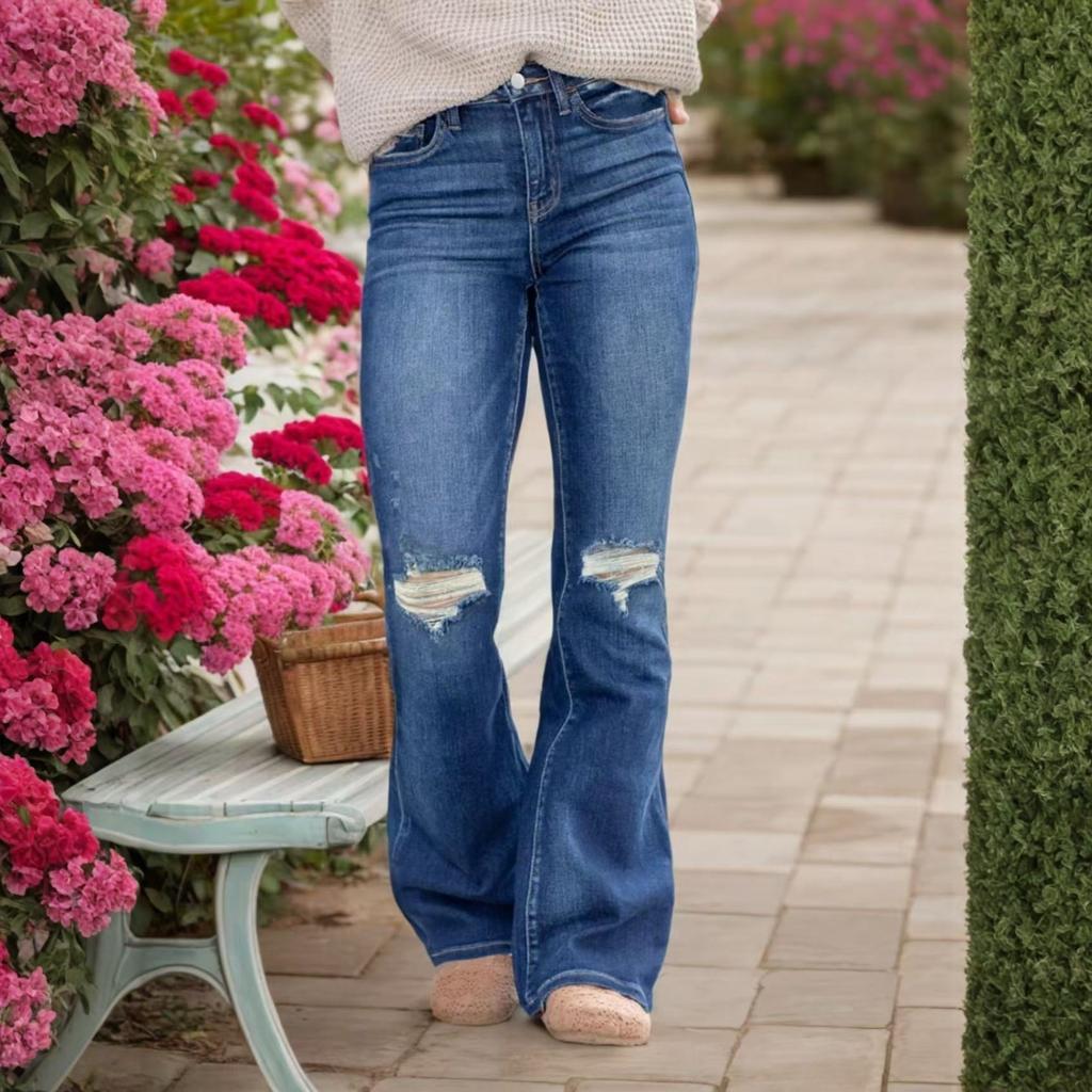 Women Baggy Mid Waist Jeans Wide Leg Loose Denim Pants Straight Leg Cropped Barrel Jeans