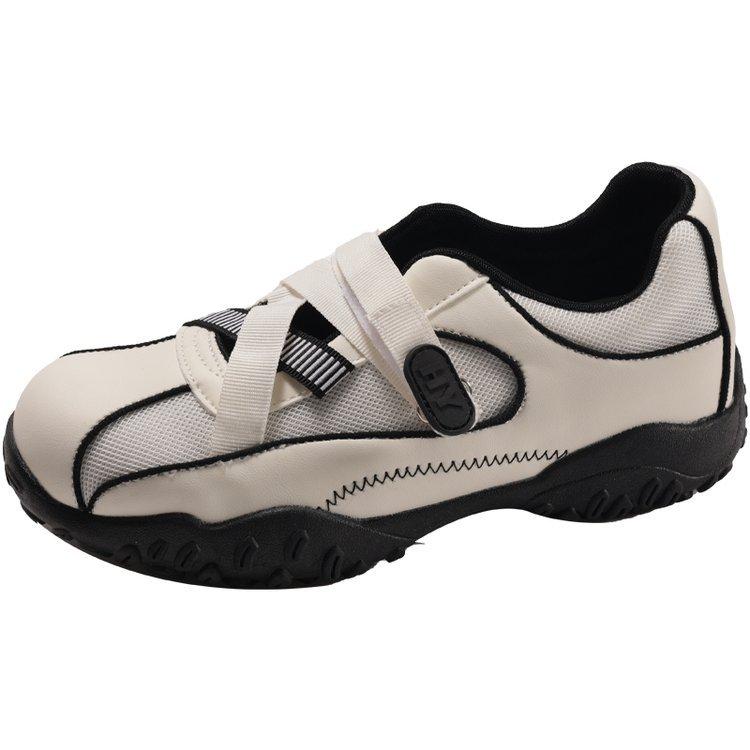 

Mint summer small inner height ballet sandals women s summer breathable Mary Jane platform casual sneakers 35 бежевый