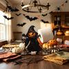 Functional Holiday Kitchen Gadget Halloween Wooden Napkin Holder, Ghost Pumpkin Tabletop Decor for Dining Room, Rustic Farmhouse Countertop Organizer