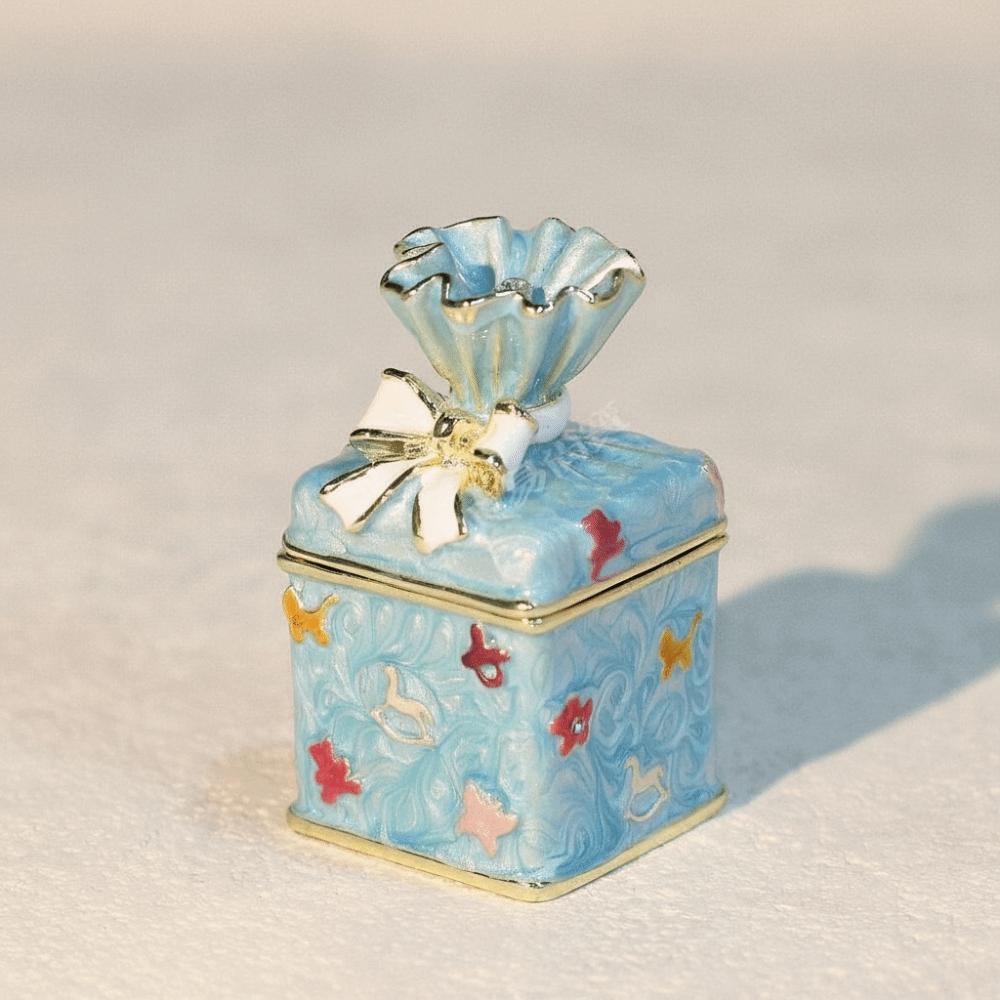 Pink Candy Jewelry Box Enamel Color Trinket Box Storage Container Candy Canister  For Necklaces